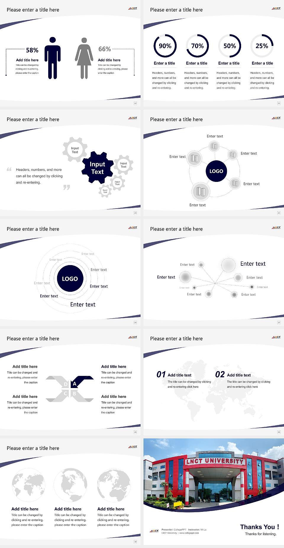 LNCT University Course/Courseware Creation PPT Template4:3 ratio PPT effect preview image4