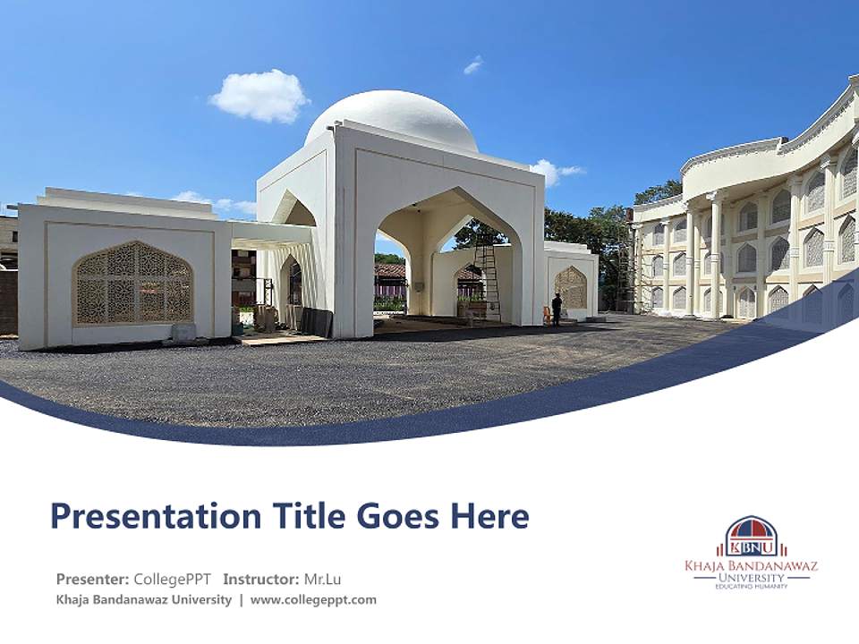 Khaja Bandanawaz University Course/Courseware Creation PPT Template4:3 ratio PPT effect preview image5