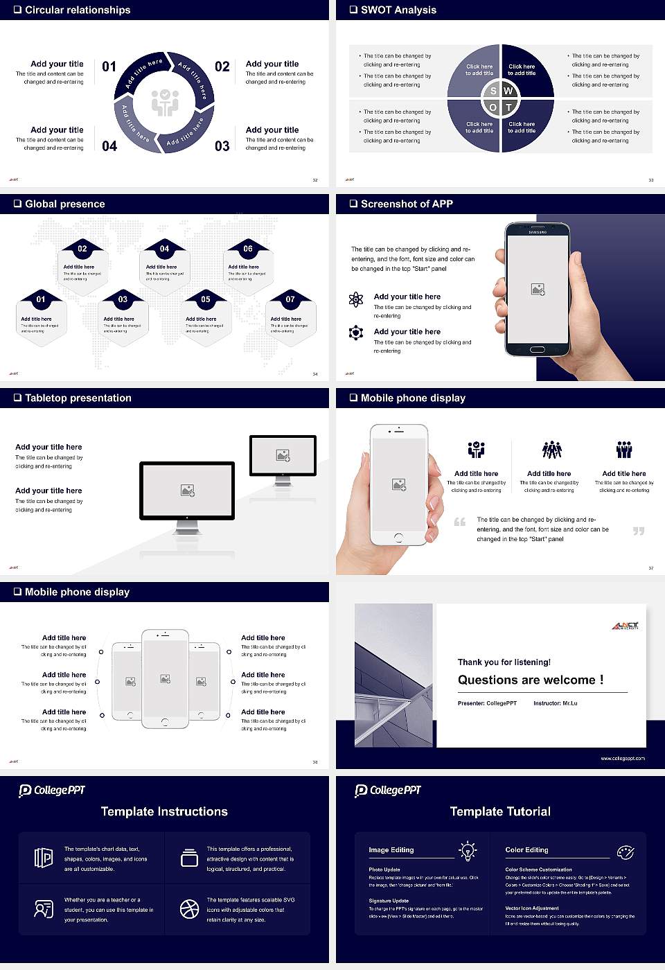 LNCT University General PPT Template16:9 ratio PPT effect preview image5