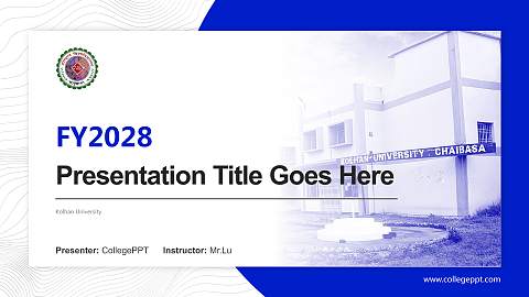 Kolhan University Academic Presentation/Research Findings Report PPT Template