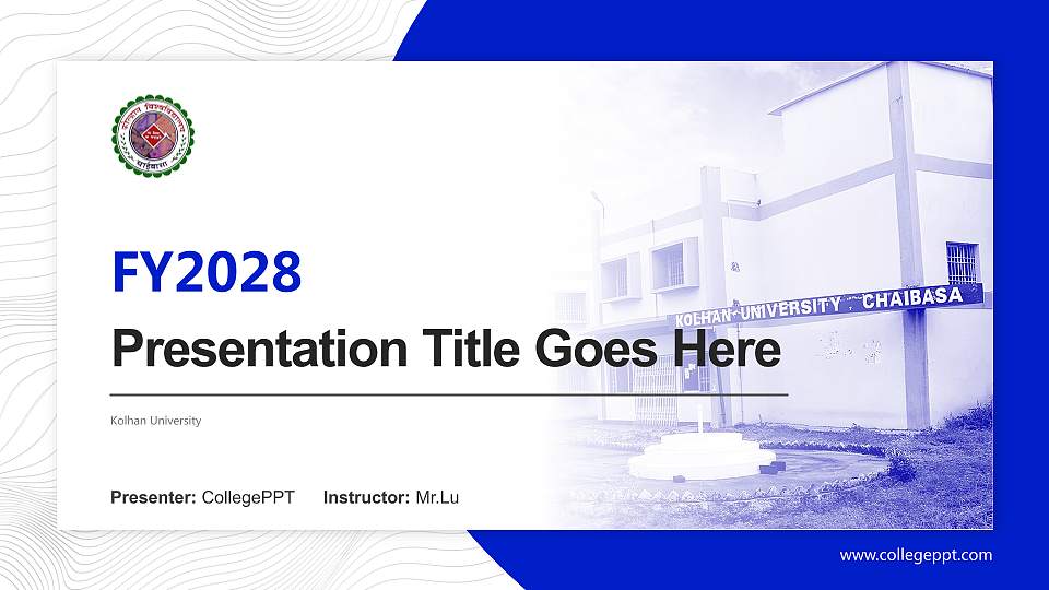Kolhan University Academic Presentation/Research Findings Report PPT Template16:9 ratio PPT effect preview image