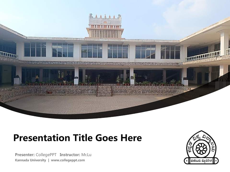 Kannada University Course/Courseware Creation PPT Template4:3 ratio PPT effect preview image5