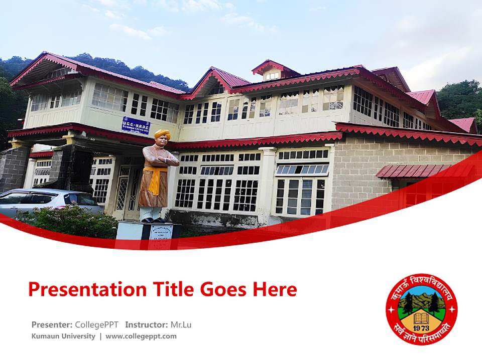 Kumaun University Course/Courseware Creation PPT Template4:3 ratio PPT effect preview image5