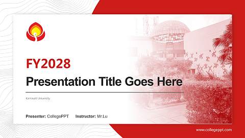 Karnavati University Academic Presentation/Research Findings Report PPT Template