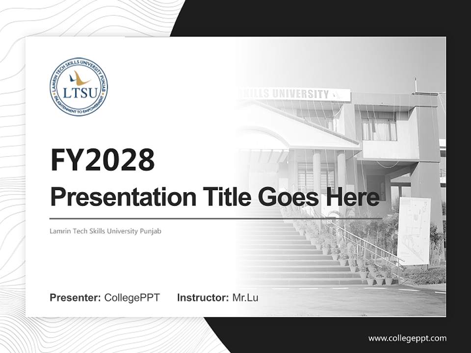 Lamrin Tech Skills University Punjab Academic Presentation/Research Findings Report PPT Template4:3 ratio PPT effect preview image5