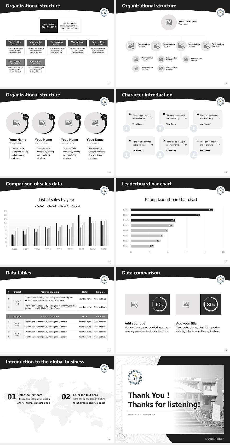 Lamrin Tech Skills University Punjab Academic Presentation/Research Findings Report PPT Template4:3 ratio PPT effect preview image4