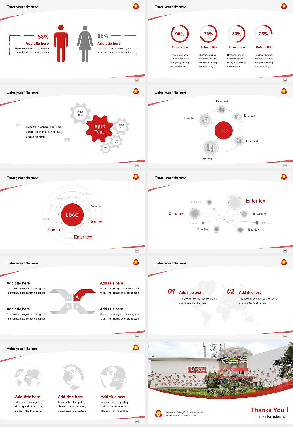 Karnavati University Course/Courseware Creation PPT Template16:9 ratio PPT effect preview image4
