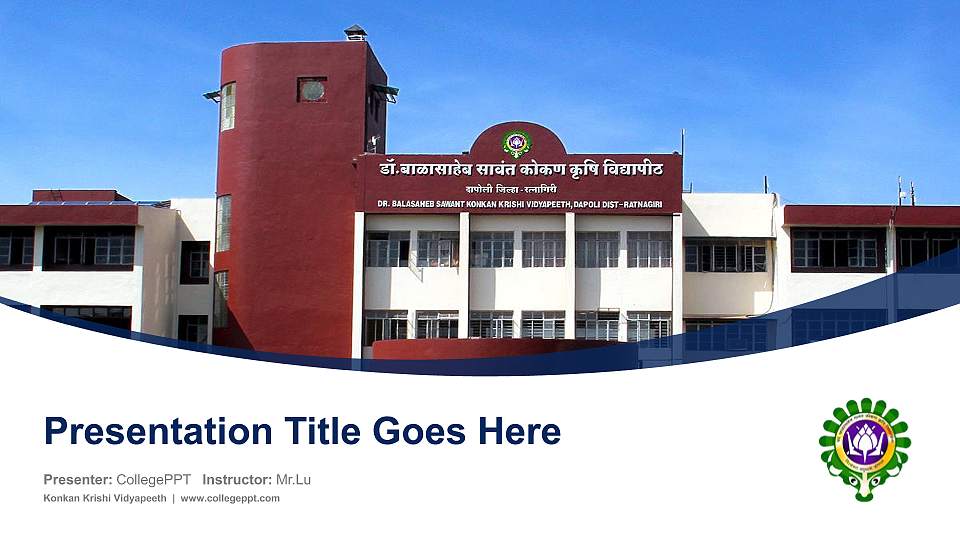 Konkan Krishi Vidyapeeth Course/Courseware Creation PPT Template16:9 ratio PPT effect preview image