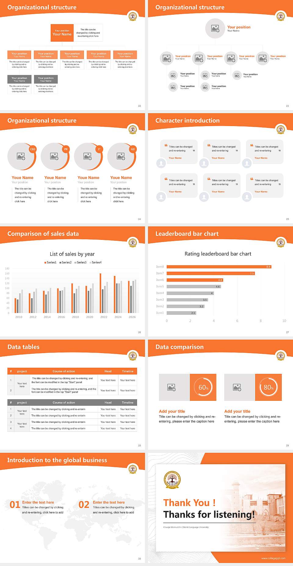 Khwaja Moinuddin Chishti Language University Academic Presentation/Research Findings Report PPT Template4:3 ratio PPT effect preview image4