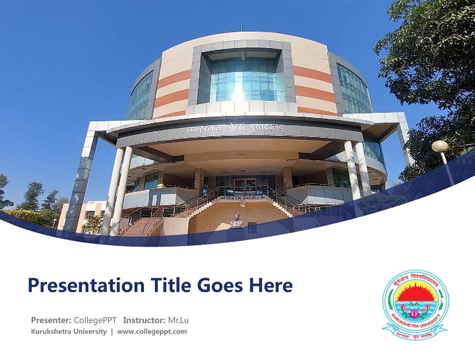 Kurukshetra University Course/Courseware Creation PPT Template4:3 ratio PPT effect preview image5