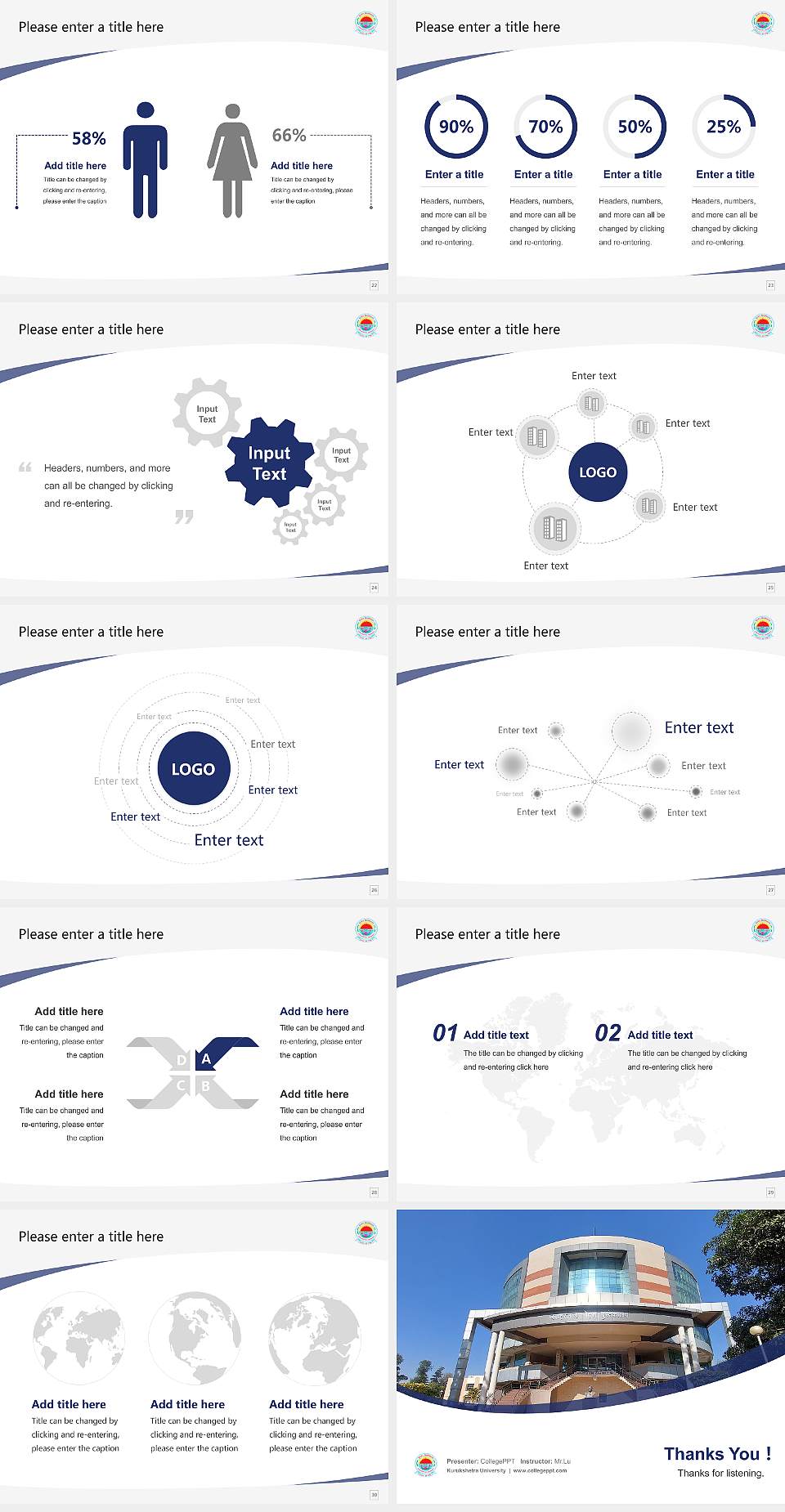 Kurukshetra University Course/Courseware Creation PPT Template4:3 ratio PPT effect preview image4