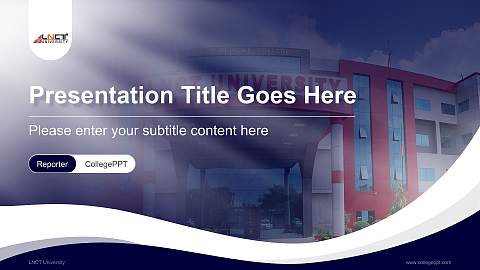 LNCT University Lecture Sharing and Networking Event PPT Template
