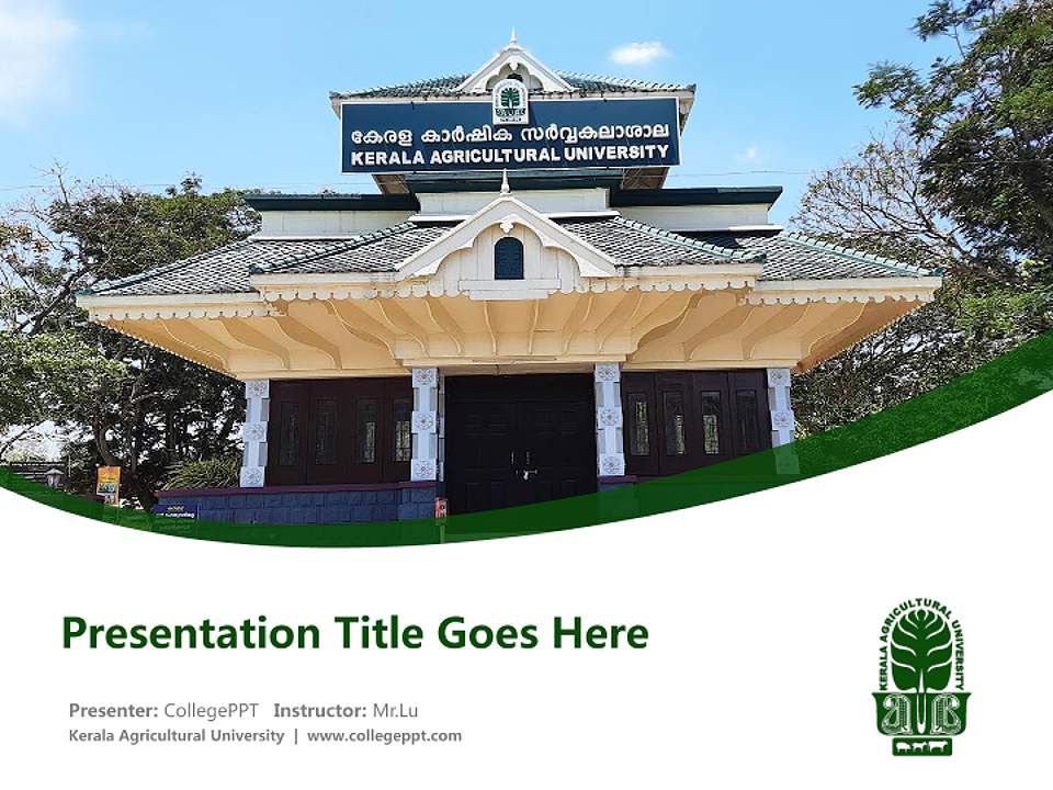 Kerala Agricultural University Course/Courseware Creation PPT Template4:3 ratio PPT effect preview image5