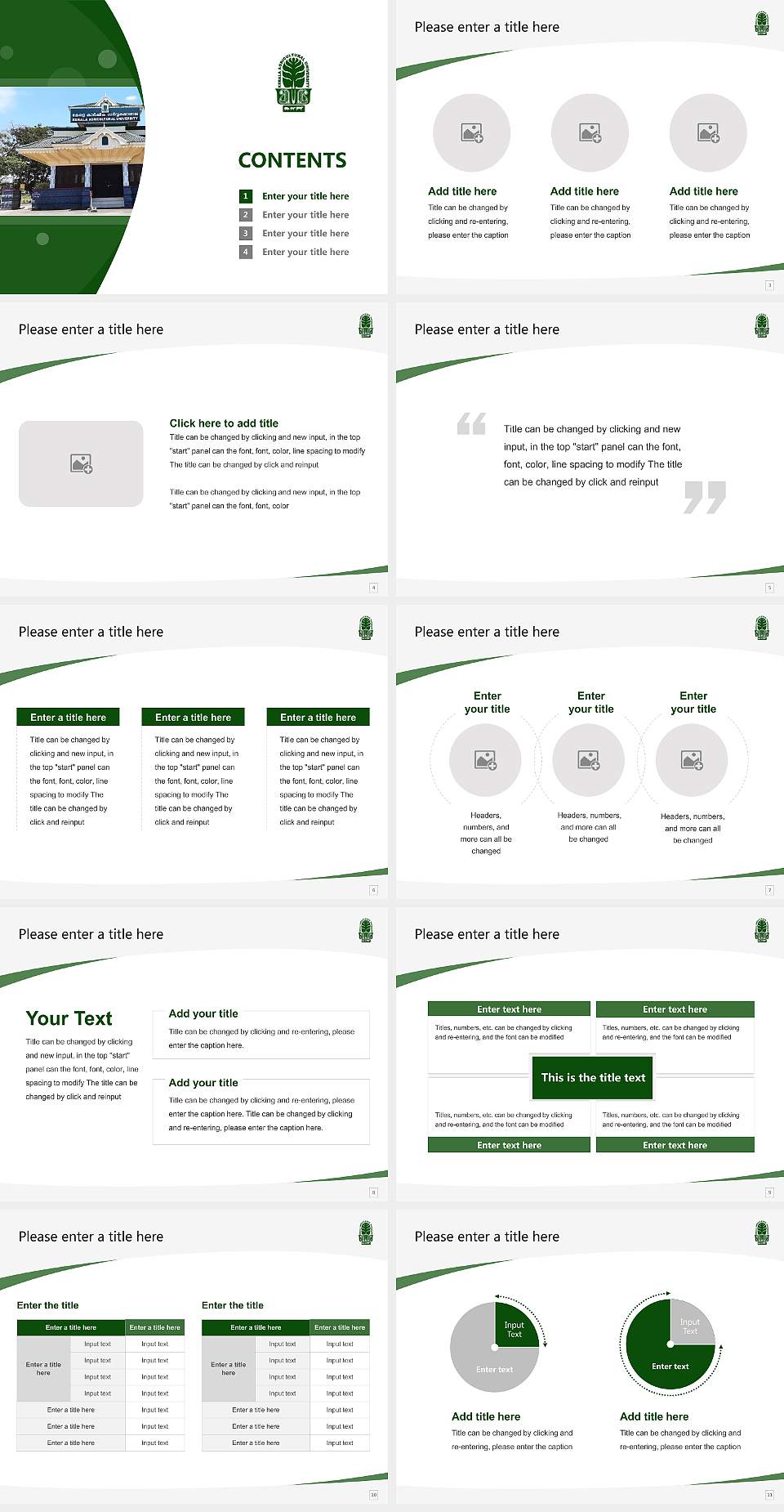 Kerala Agricultural University Course/Courseware Creation PPT Template4:3 ratio PPT effect preview image2