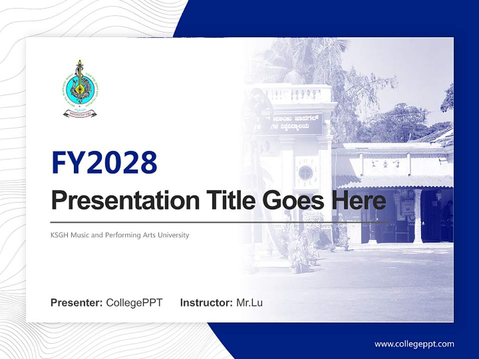 KSGH Music and Performing Arts University Academic Presentation/Research Findings Report PPT Template4:3 ratio PPT effect preview image5