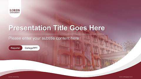 Lords University Lecture Sharing and Networking Event PPT Template