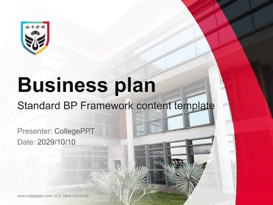 K.K. Modi University Competition/Entrepreneurship Contest PPT Template4:3 ratio PPT effect preview image9