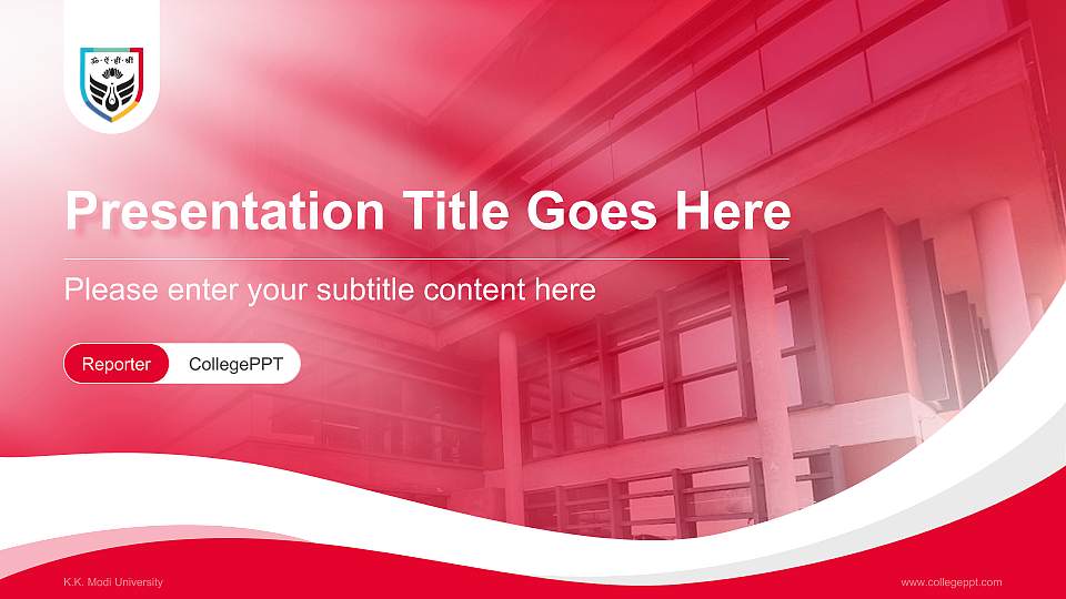 K.K. Modi University Lecture Sharing and Networking Event PPT Template16:9 ratio PPT effect preview image