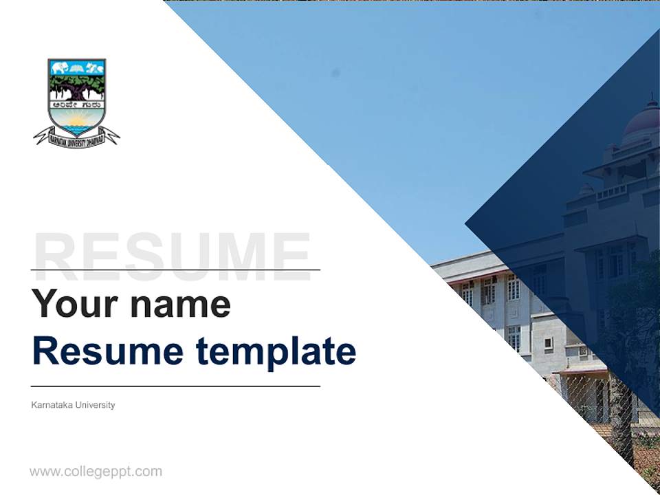 Karnataka University Resume PPT Template4:3 ratio PPT effect preview image5