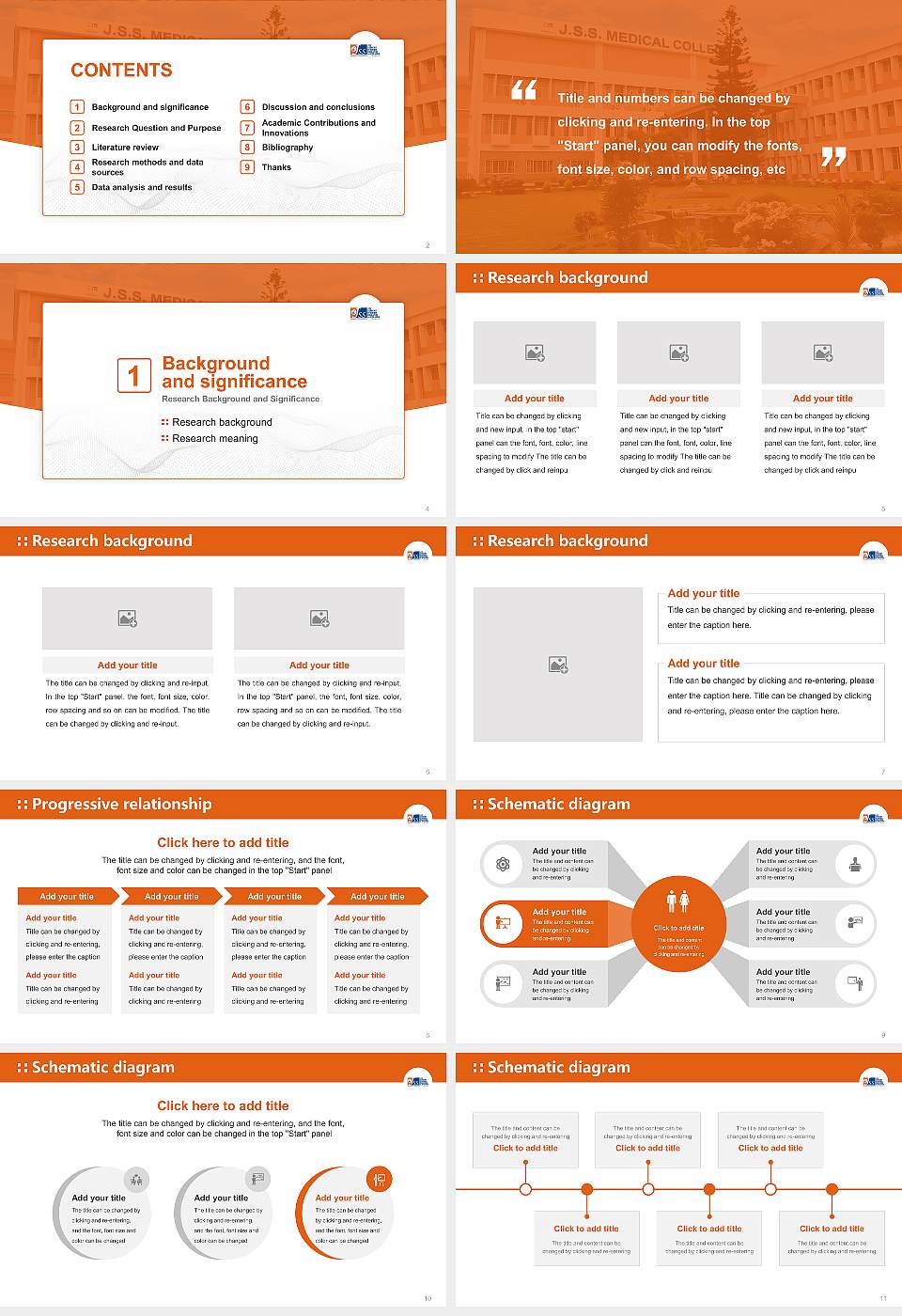 JSS Academy of Higher Education & Research Graduation Thesis Defense PPT Template16:9 ratio PPT effect preview image2