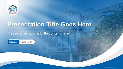K.R. Mangalam University Lecture Sharing and Networking Event PPT Template