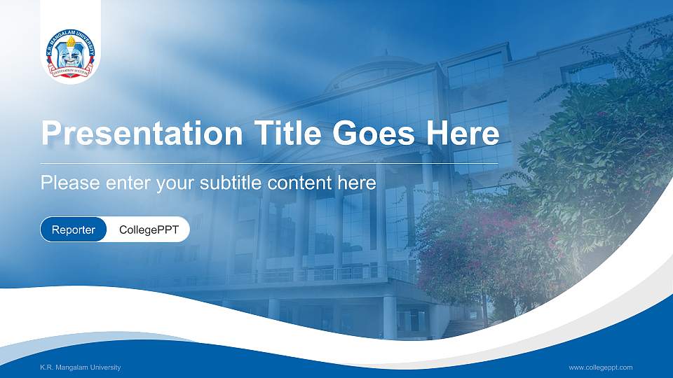 K.R. Mangalam University Lecture Sharing and Networking Event PPT Template16:9 ratio PPT effect preview image