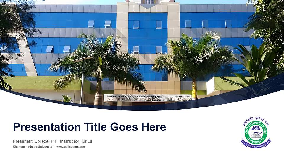 Khongnangthaba University Course/Courseware Creation PPT Template16:9 ratio PPT effect preview image