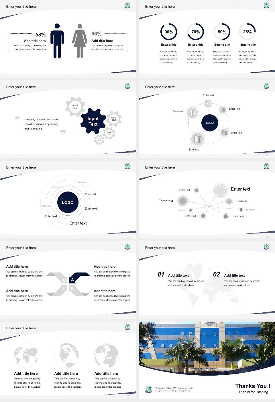 Khongnangthaba University Course/Courseware Creation PPT Template16:9 ratio PPT effect preview image4