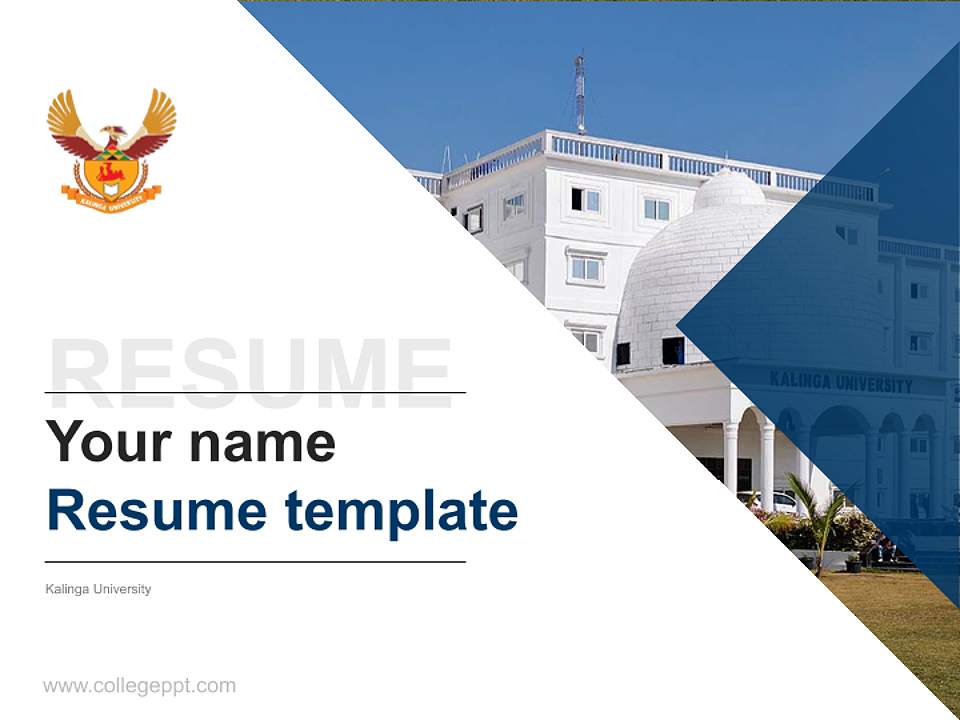Kalinga University Resume PPT Template4:3 ratio PPT effect preview image5