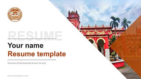 Kameshwar Singh Darbhanga Sanskrit University Resume PPT Template