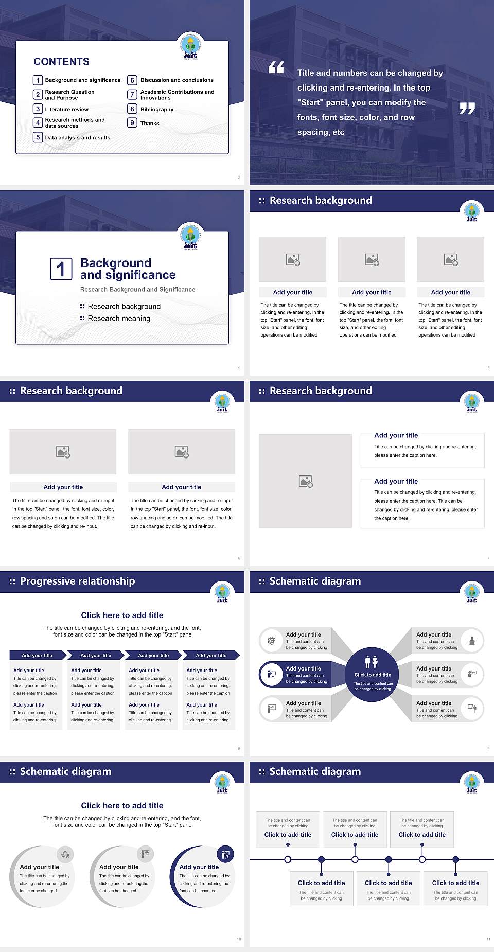 Jaypee University of Information Technology Graduation Thesis Defense PPT Template4:3 ratio PPT effect preview image2