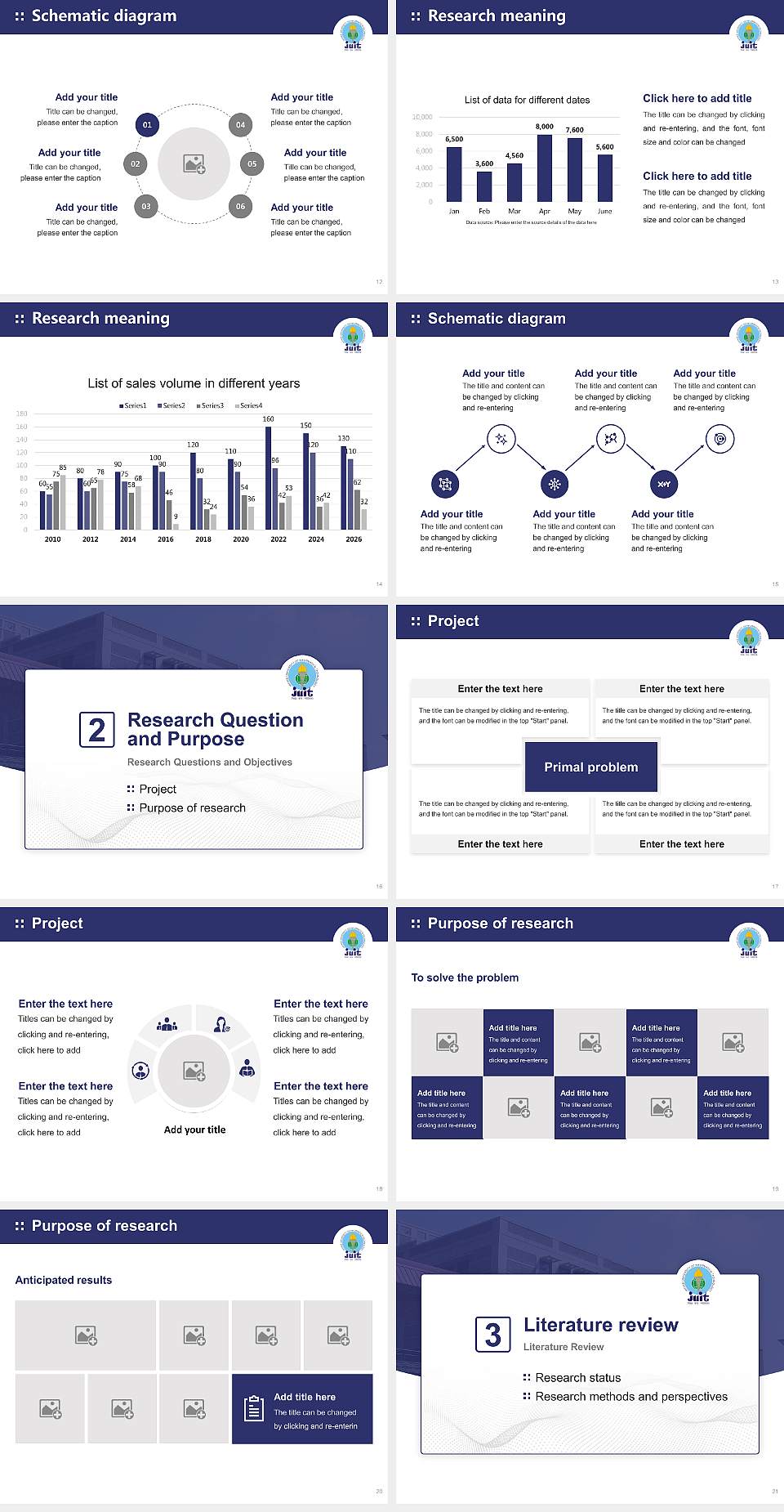 Jaypee University of Information Technology Graduation Thesis Defense PPT Template4:3 ratio PPT effect preview image3