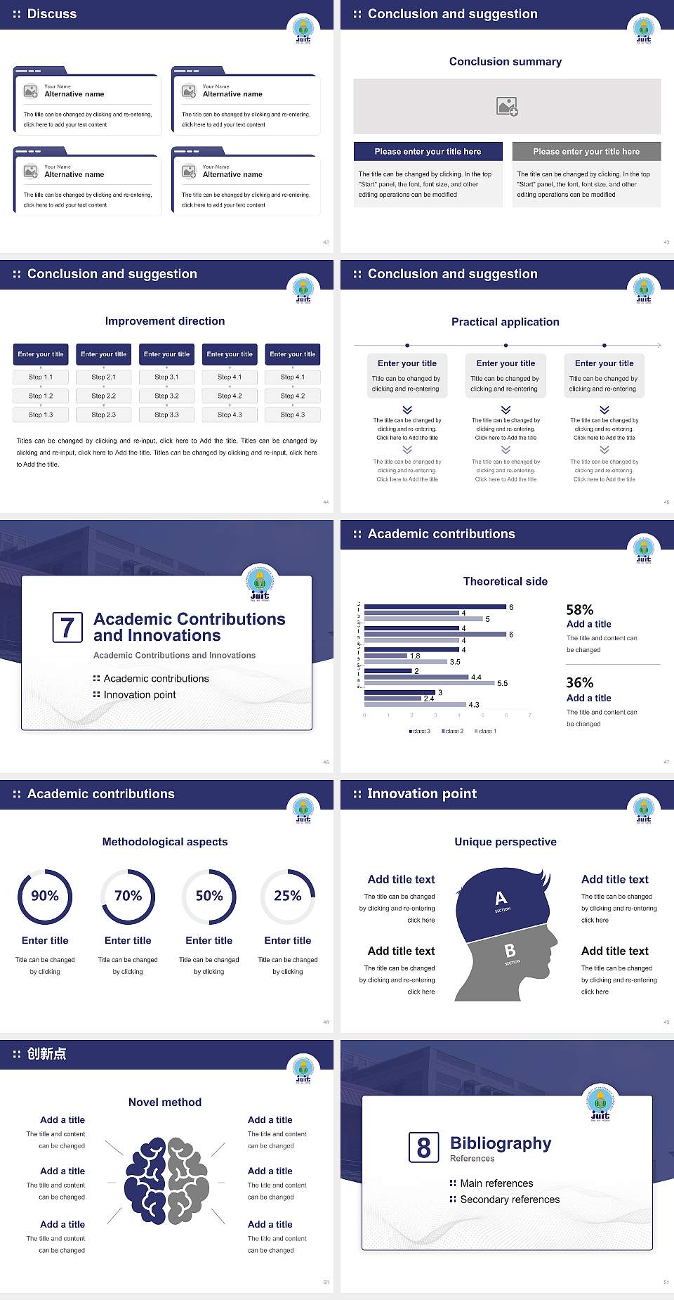 Jaypee University of Information Technology Graduation Thesis Defense PPT Template4:3 ratio PPT effect preview image6