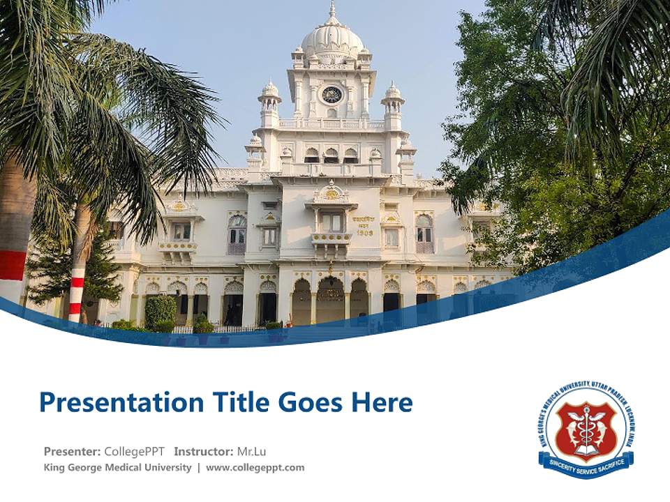 King George Medical University Course/Courseware Creation PPT Template4:3 ratio PPT effect preview image5