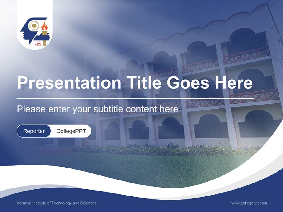 Karunya Institute of Technology and Sciences Lecture Sharing and Networking Event PPT Template4:3 ratio PPT effect preview image4