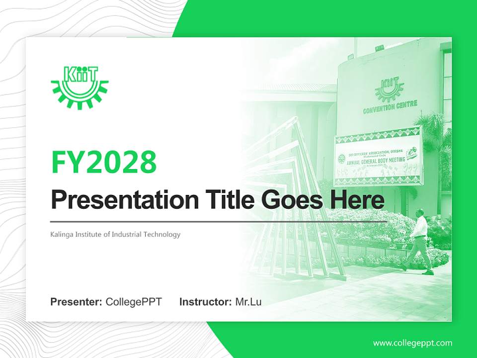 Kalinga Institute of Industrial Technology Academic Presentation/Research Findings Report PPT Template4:3 ratio PPT effect preview image5