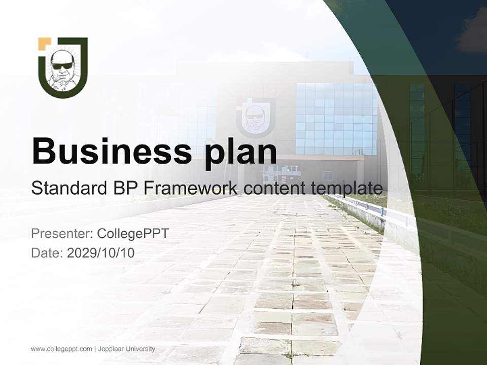 Jeppiaar University Competition/Entrepreneurship Contest PPT Template4:3 ratio PPT effect preview image9