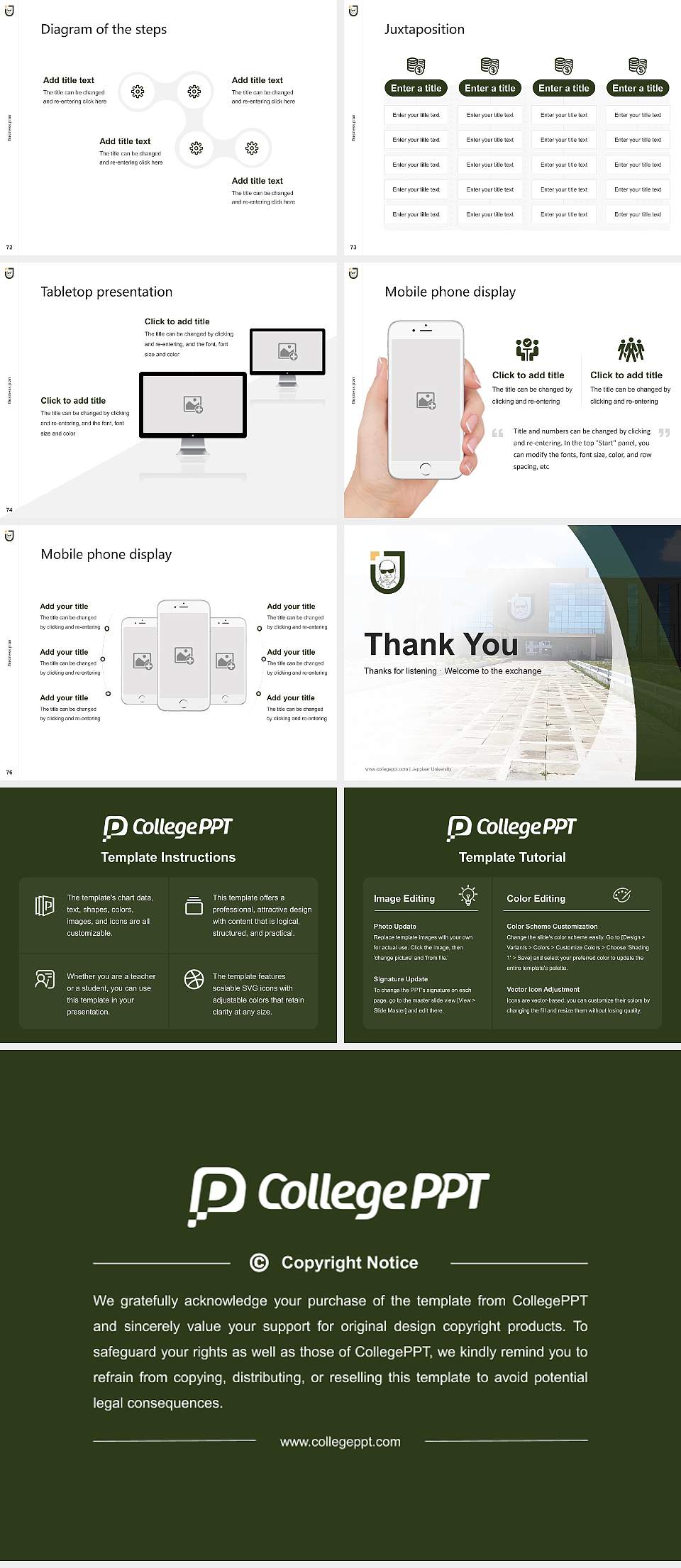 Jeppiaar University Competition/Entrepreneurship Contest PPT Template4:3 ratio PPT effect preview image9