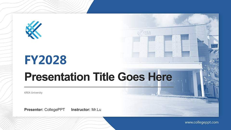 KREA University Academic Presentation/Research Findings Report PPT Template16:9 ratio PPT effect preview image