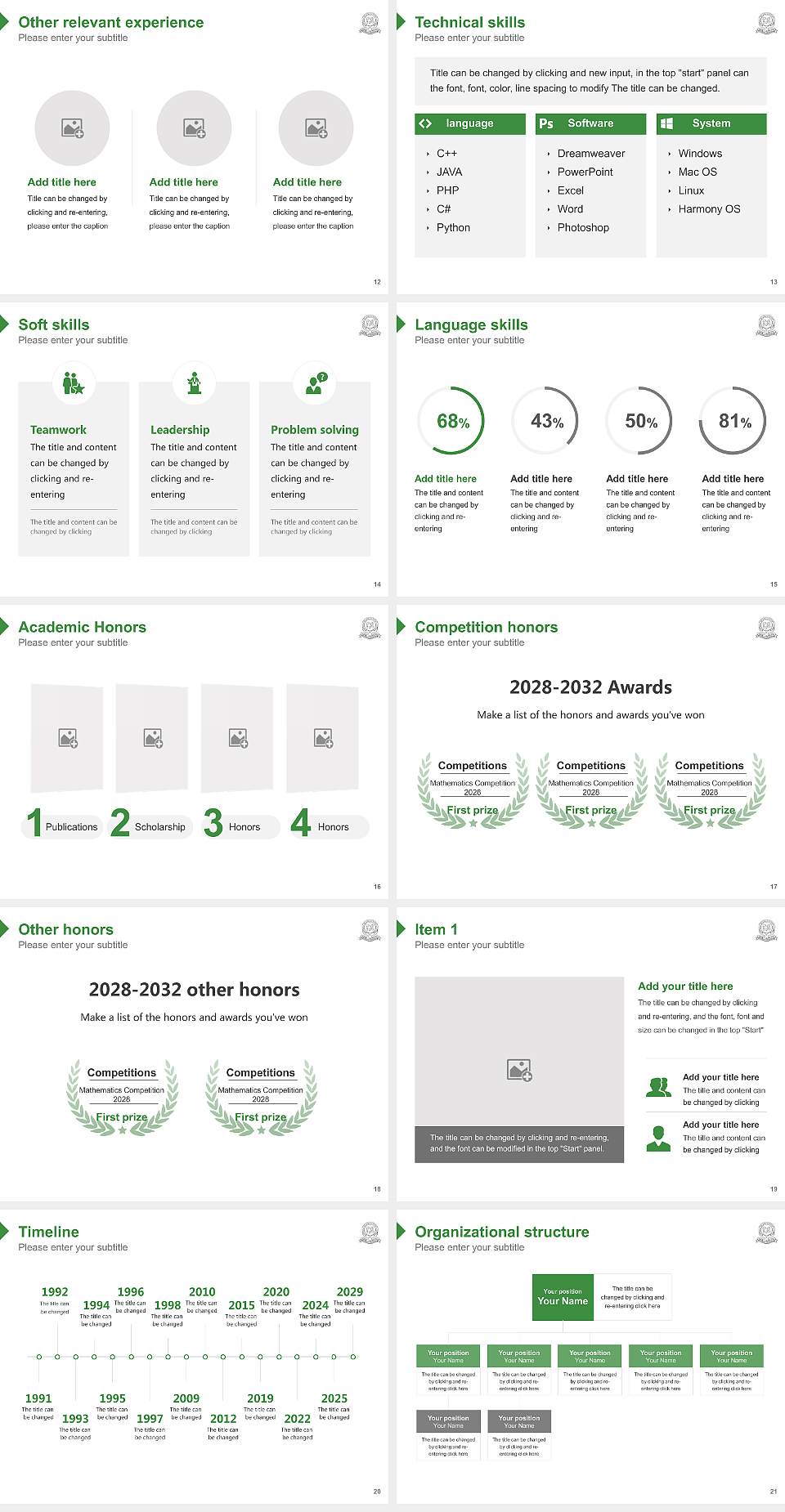 Kuvempu University Resume PPT Template4:3 ratio PPT effect preview image3