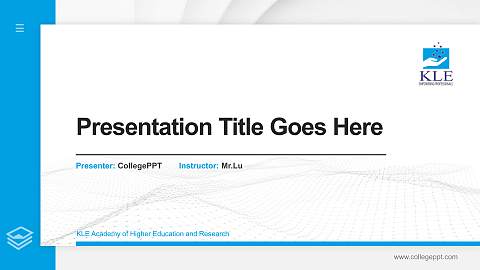 KLE Academy of Higher Education and Research Thesis Proposal/Graduation Defense PPT Template