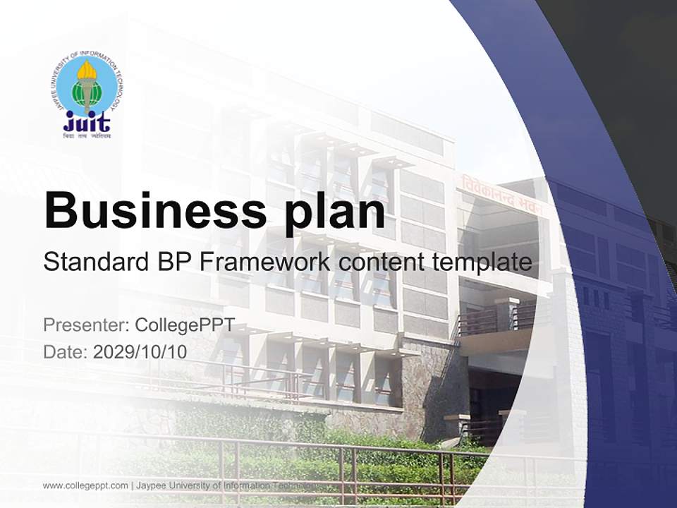 Jaypee University of Information Technology Competition/Entrepreneurship Contest PPT Template4:3 ratio PPT effect preview image9