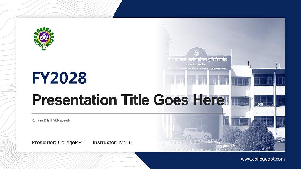 Konkan Krishi Vidyapeeth Academic Presentation/Research Findings Report PPT Template16:9 ratio PPT effect preview image