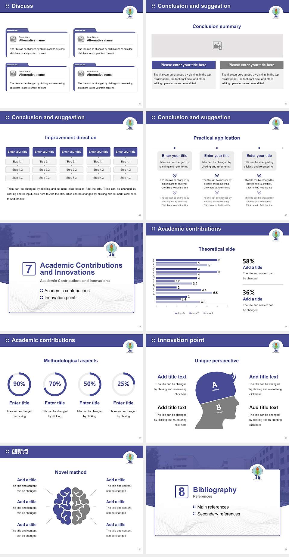 Jaypee University-Anoopshahr Graduation Thesis Defense PPT Template4:3 ratio PPT effect preview image6