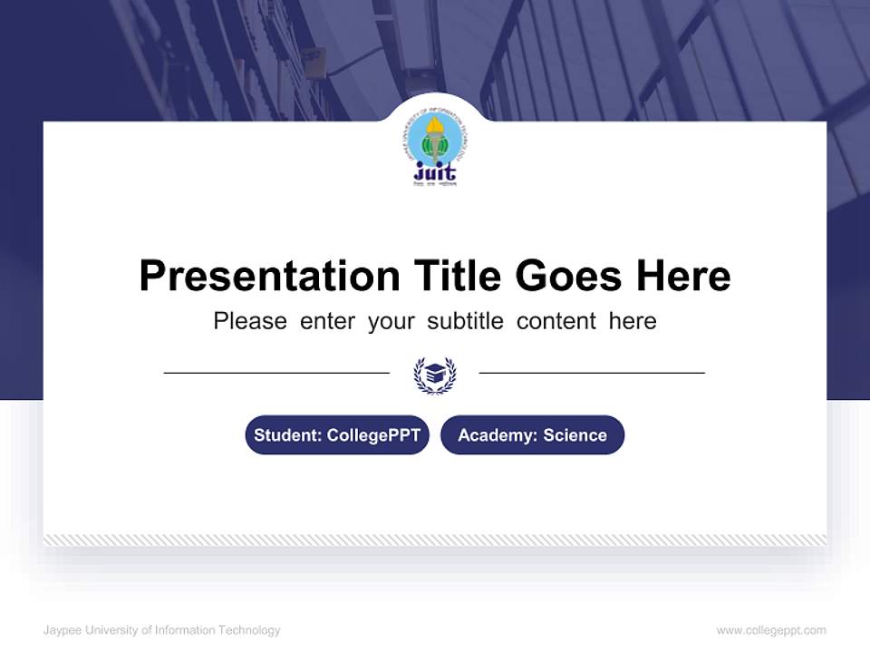 Jaypee University of Information Technology National Scholarship Defense PPT Template4:3 ratio PPT effect preview image4