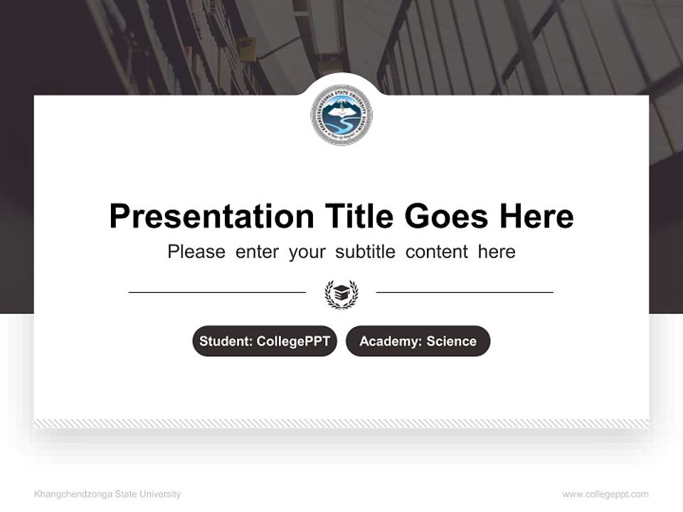 Khangchendzonga State University National Scholarship Defense PPT Template4:3 ratio PPT effect preview image4