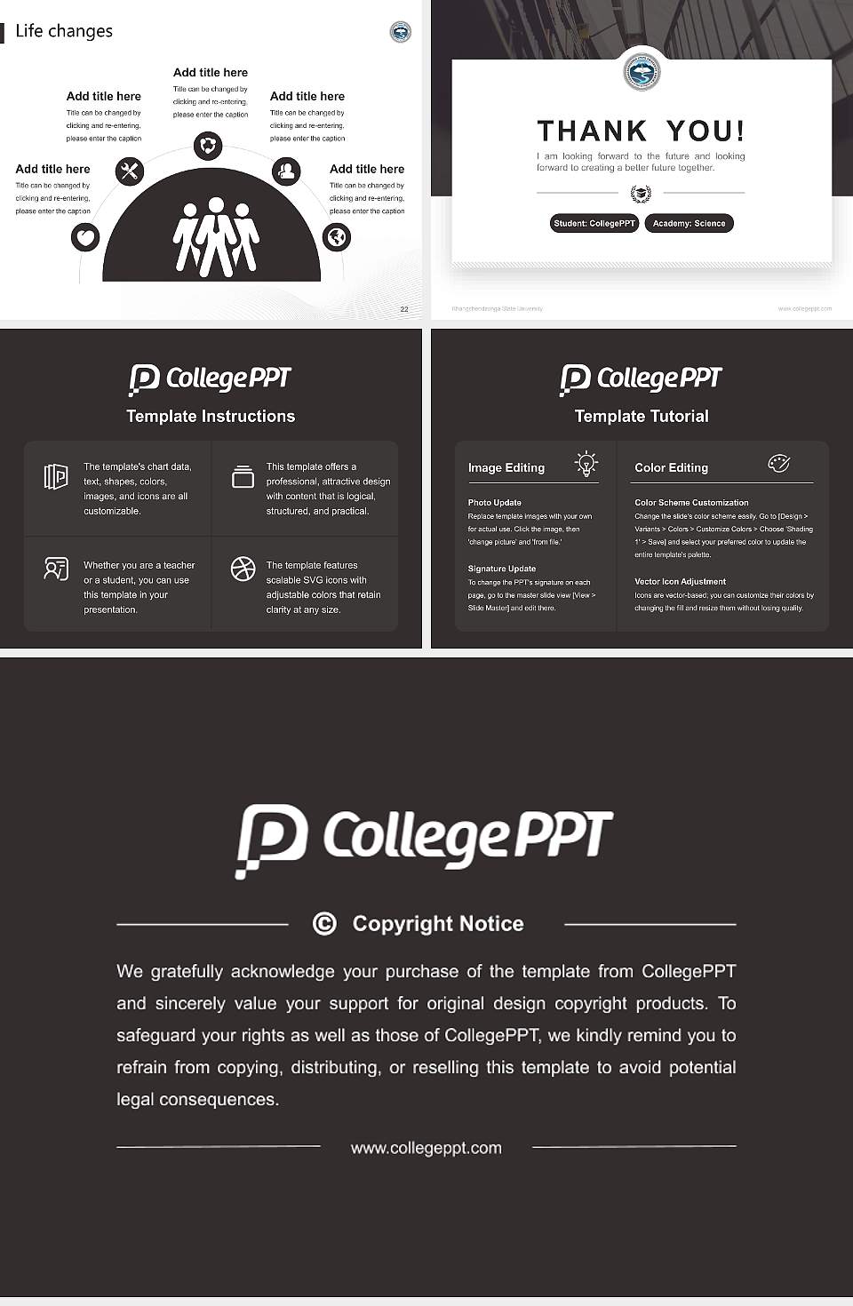 Khangchendzonga State University National Scholarship Defense PPT Template4:3 ratio PPT effect preview image4