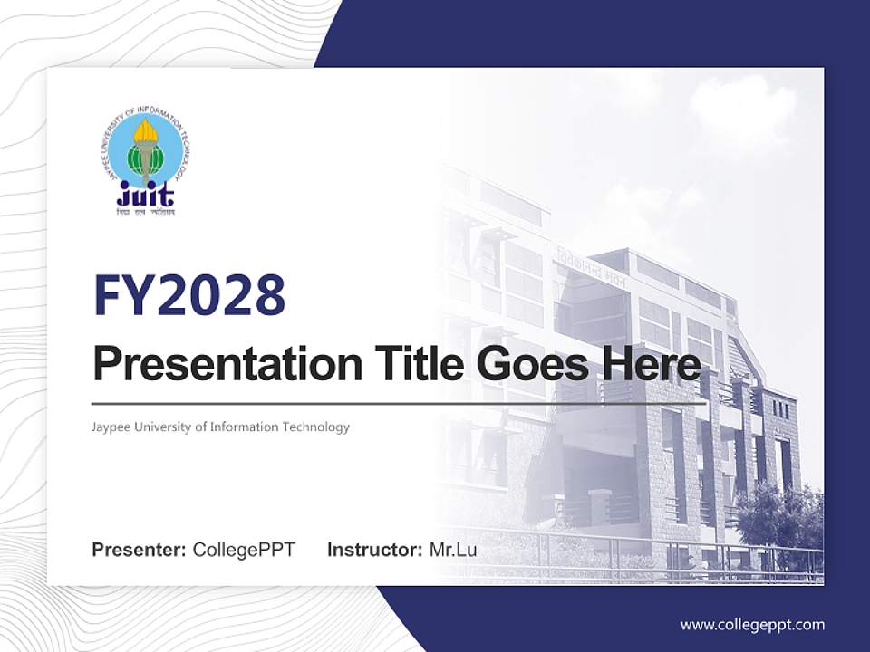 Jaypee University of Information Technology Academic Presentation/Research Findings Report PPT Template4:3 ratio PPT effect preview image5