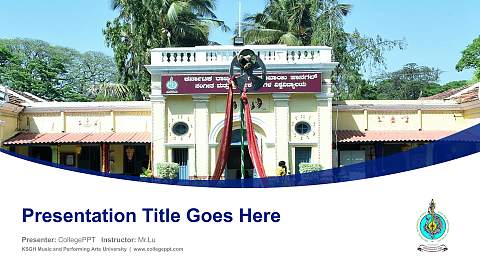 KSGH Music and Performing Arts University Course/Courseware Creation PPT Template