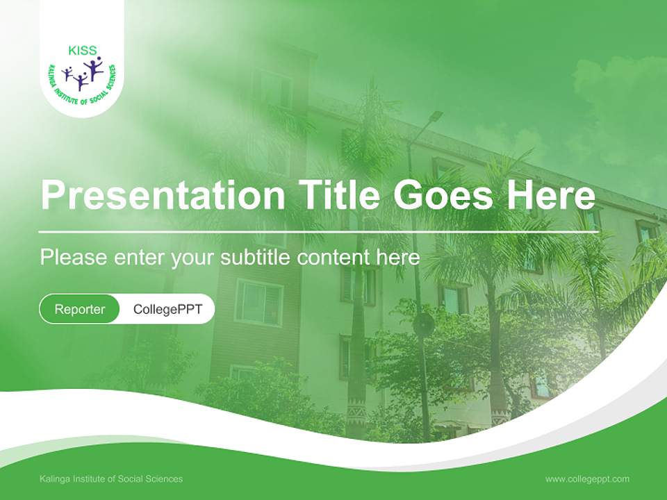 Kalinga Institute of Social Sciences Lecture Sharing and Networking Event PPT Template4:3 ratio PPT effect preview image4